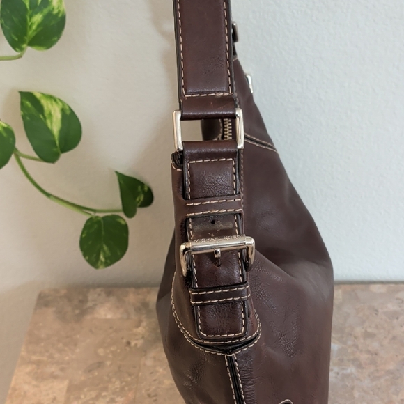 Michael Kors Dark Brown Leather Hobo Bag - Picture 7 of 13